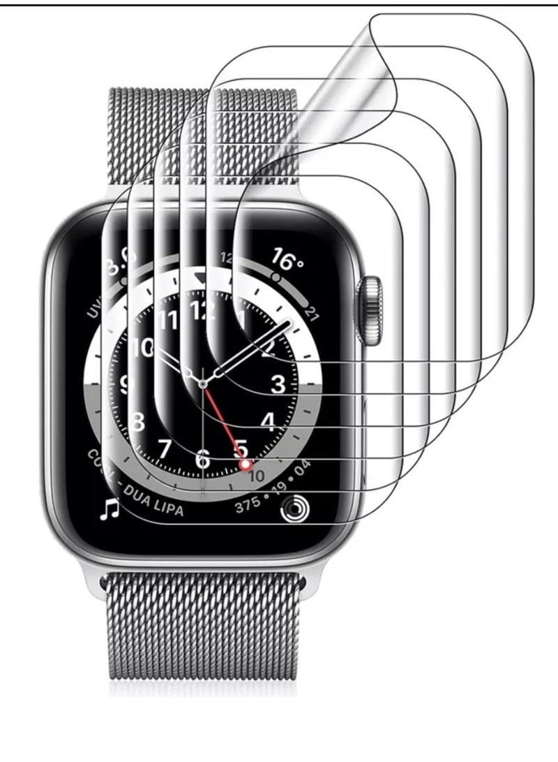 5 قطع حماية شاشة ساعة أبل الأصدار 8 من الهايدروجيل الشفاف مقاس45mm - Image 1