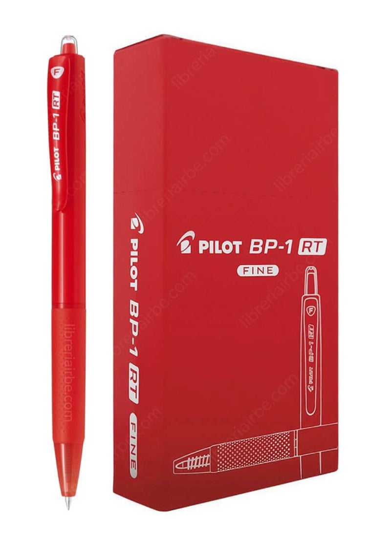 PILOT - 12-Piece Retractable Ballpoint Pen Fine Tip Red Ink - Image 1