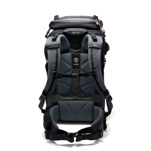 Lowepro Pro Trekker BP 650 AW II, Outdoor Camera Backpack with Recycled Fabric, Fits 800mm lenses, Weatherproof Cover, Mirrorless/DSLR Camera Case, Black/Dark Grey, Coated Main Fabric, Sealed Zippers - Image 3