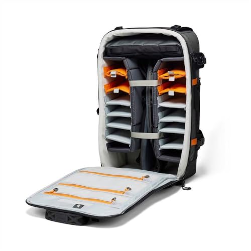 Lowepro Pro Trekker BP 650 AW II, Outdoor Camera Backpack with Recycled Fabric, Fits 800mm lenses, Weatherproof Cover, Mirrorless/DSLR Camera Case, Black/Dark Grey, Coated Main Fabric, Sealed Zippers - Image 2