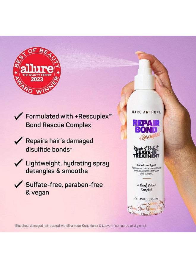 Marc Anthony Repairing Leave-In Conditioner, 8.45 fl oz - Repairs, Strengthens & Maintains Bonds within Hair - Eliminates Frizz, Flyaways & Reduce Breakage - Dry & Damaged Hair - Image 4