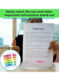 PARTNER 125-Piece Sign Here Page Marker Index Tabs Multicolour  - Image 3
