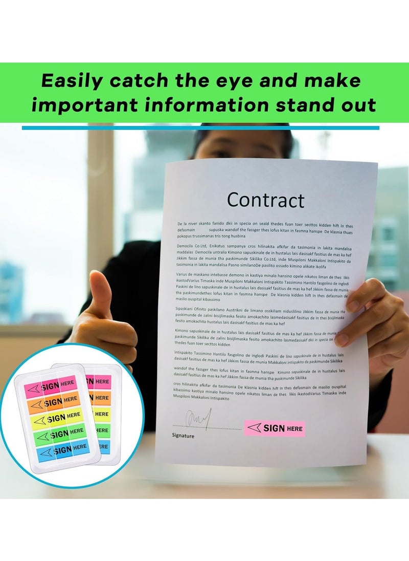 PARTNER - 125-Piece Sign Here Page Marker Index Tabs Multicolour - Image 1