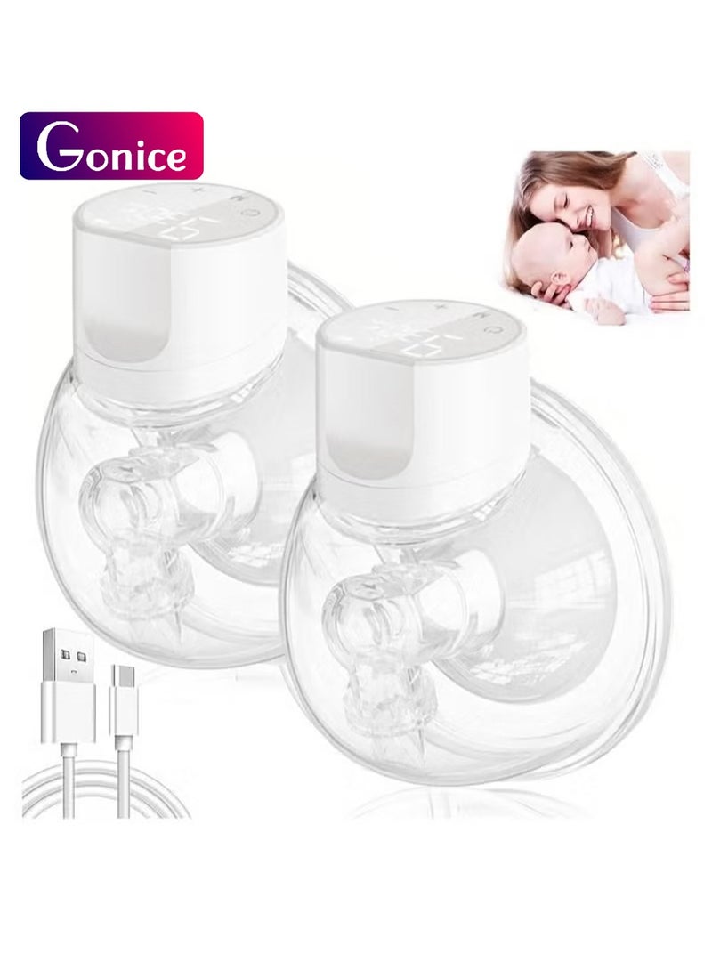 Gonice Wearable Breast Pump Electric Hands-Free - Convenient, Portable, and Pain-Free Pumping - Image 1