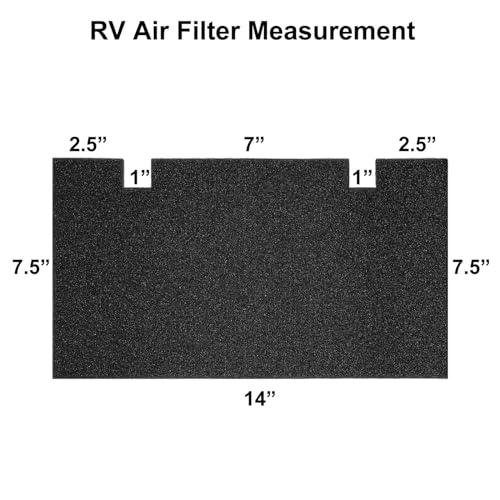 Tatuo 4 Packs Rv Ac Conditioner Replacement Air Filter 14 x 75 Inch Compatible with Duo Thermcompatible Rv Ac Replacement Filters - Image 3