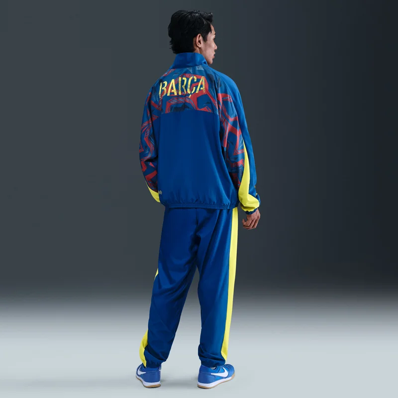 Nike Blue Men's FC Barcelona Starting 5 Woven Jacket for Men | Best Price UAE