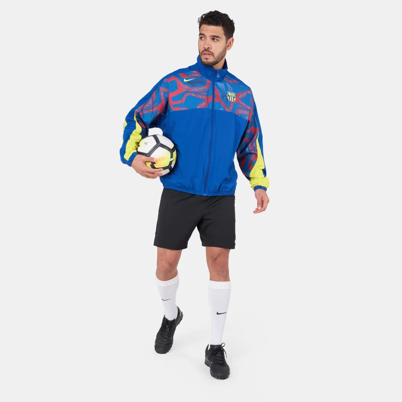 Nike Blue Men's FC Barcelona Starting 5 Woven Jacket for Men | Best Price UAE