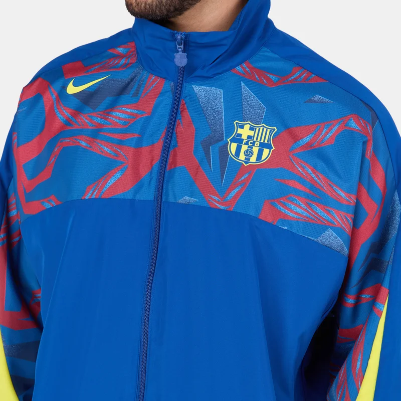 Nike Blue Men's FC Barcelona Starting 5 Woven Jacket for Men | Best Price UAE