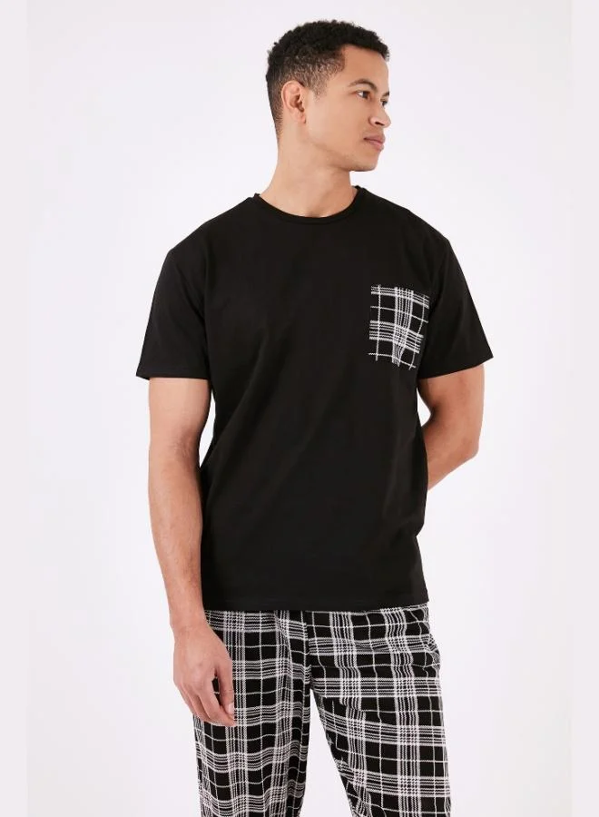 Buratti  Buratti Plaid Cotton Regular Fit Short Sleeve Pajama Set Men's Pajama Set 6572002 for Men | Best Price UAE