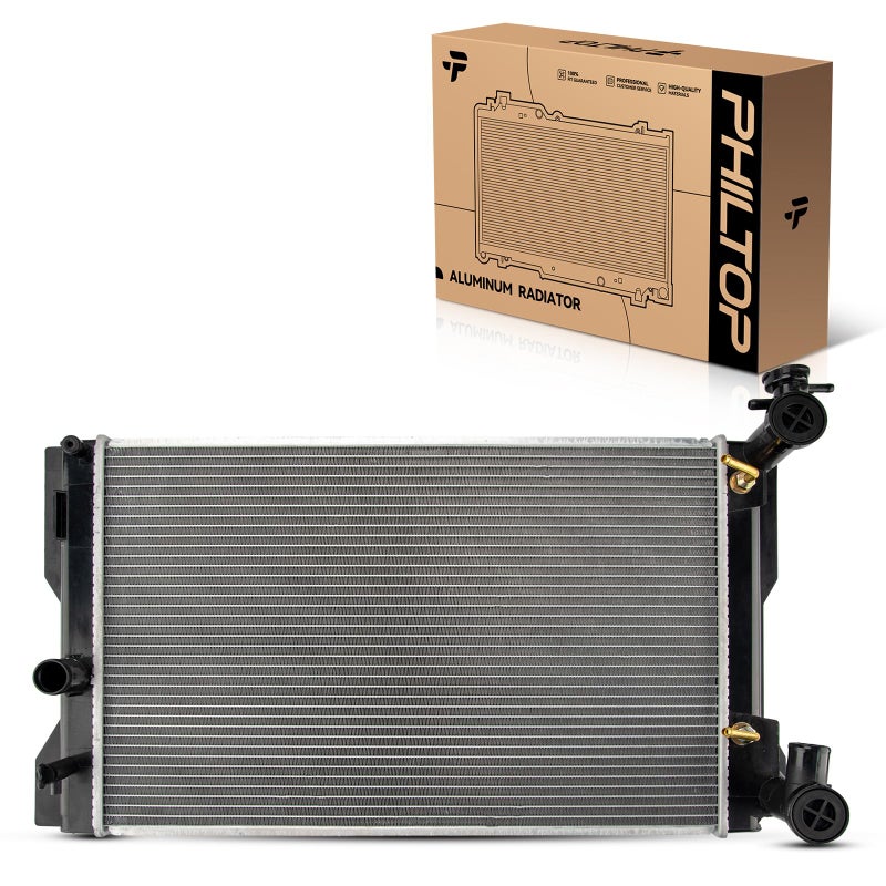 PHILTOP Radiator Compatible with09-19 Corolla 09-10 Vibe 1.8L(USA or Canada Built) 2009-2013 Matrix 1.8L(USA or Canada Built) (27 3/4 inch Between Top Mounting Holes) CU13106 - Image 1