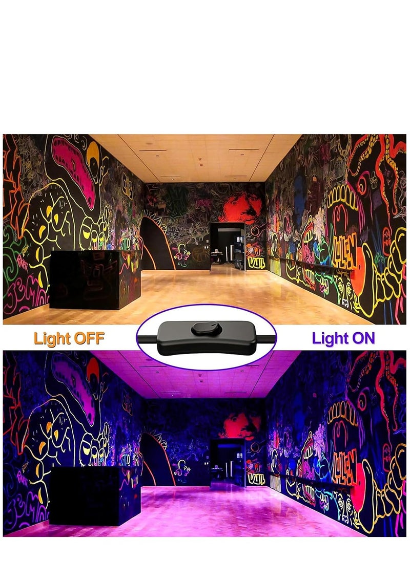 Furtey - UV Light Spotlight 100 W, LED Black Light Lamp IP65 Waterproof UV Floodlight without Plug, UV Floodlight for Glow Party, Bar, Disco, Blacklight Party (Pack of 1) [Energy Class F] - Image 1