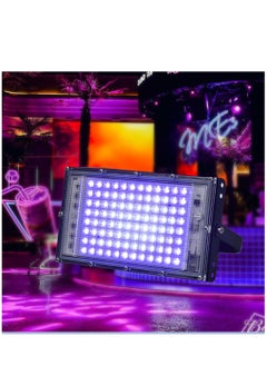 UV Light Spotlight 100 W, LED Black Light Lamp IP65 Waterproof UV Floodlight without Plug, UV Floodlight for Glow Party, Bar, Disco, Blacklight Party (Pack of 1) [Energy Class F]