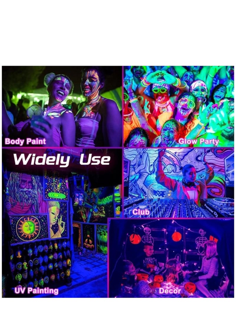 Furtey - UV Light Spotlight 100 W, LED Black Light Lamp IP65 Waterproof UV Floodlight without Plug, UV Floodlight for Glow Party, Bar, Disco, Blacklight Party (Pack of 1) [Energy Class F] - Image 1