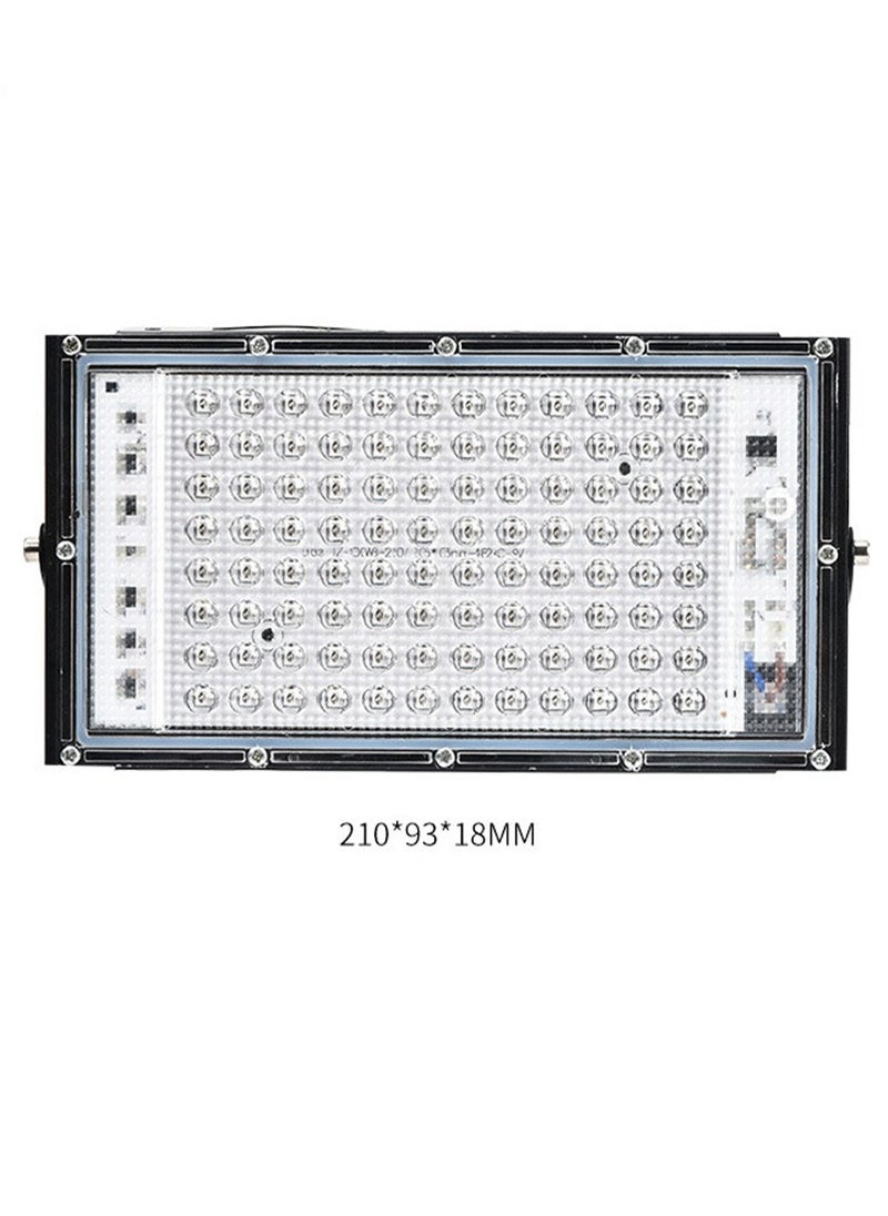 Furtey - UV Light Spotlight 100 W, LED Black Light Lamp IP65 Waterproof UV Floodlight without Plug, UV Floodlight for Glow Party, Bar, Disco, Blacklight Party (Pack of 1) [Energy Class F] - Image 1