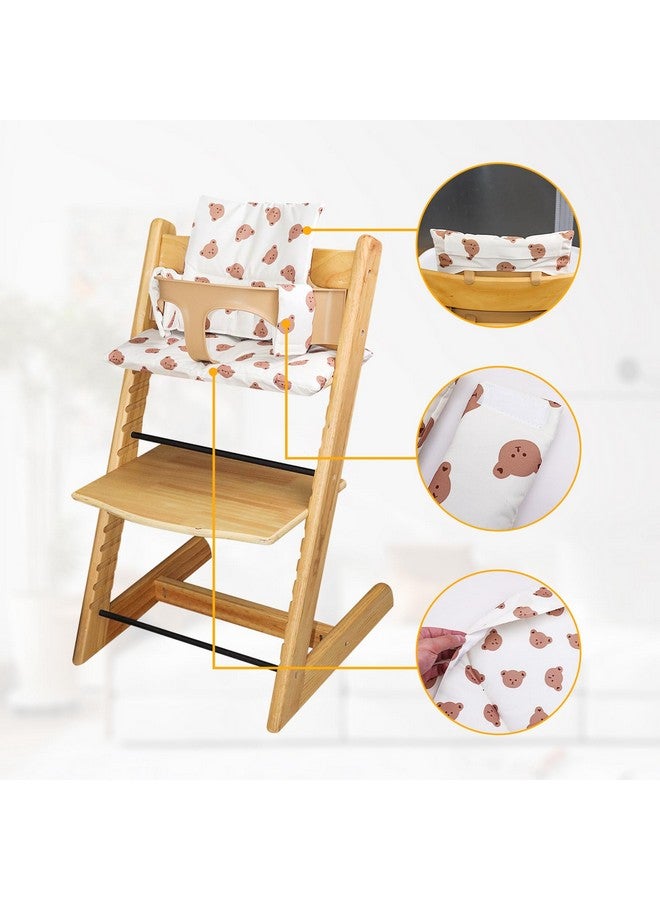 LLHQAMT for Tripp Trapp High Chair Cushion, Soft and Comfortable for Tripp Trapp High Chair Cushion, for Tripp Trapp Cushion Set Makes It Safer and More Comfortable for Baby to Sit On (Little Bear) - Image 3