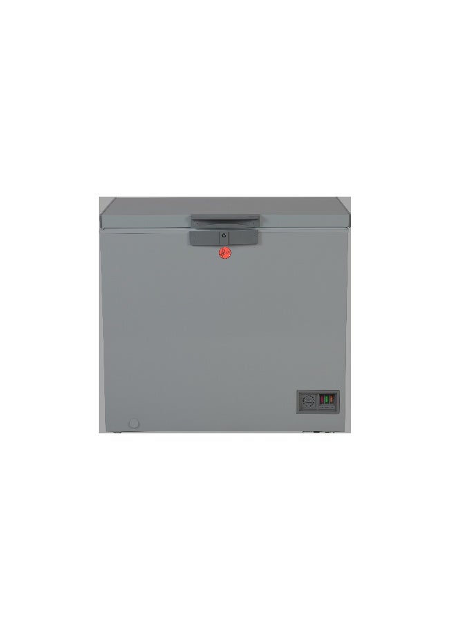 HOOVER 263L Gross Capacity - Single Door Low Frost Chest Freezer, High Energy Efficiency Cooling System, Adjustable Temperature, Silent Operation, Grey Finish, 1 Year Warranty – HCF-K263-GR 263 L 1 W HCF-K263-GR Grey - Image 1