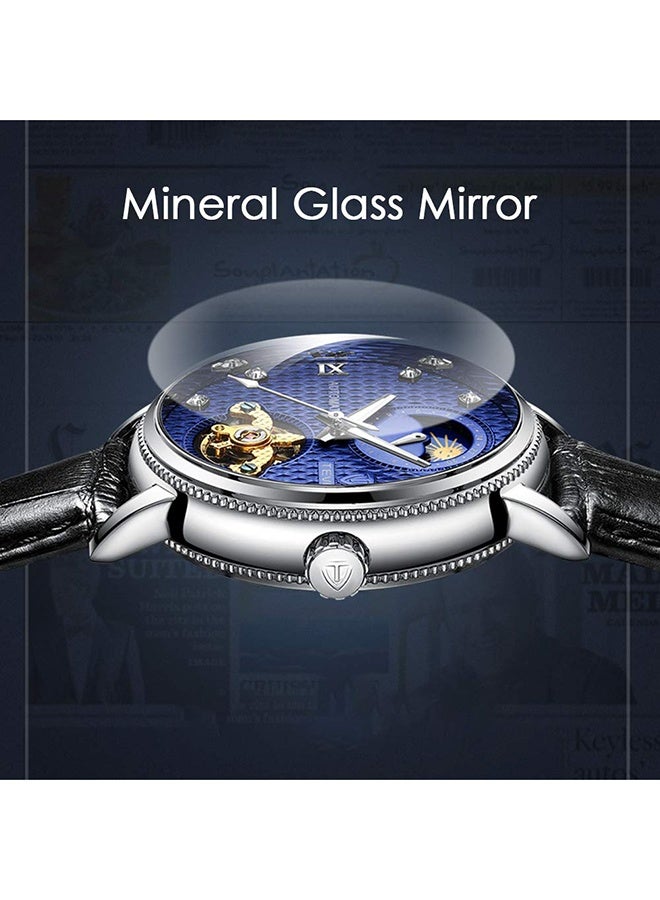 Tevise Men's Water Resistant Leather Analog Watch T612 - Image 2