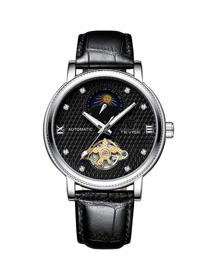 Tevise Men's Water Resistant Leather Analog Watch T612 - Image 1