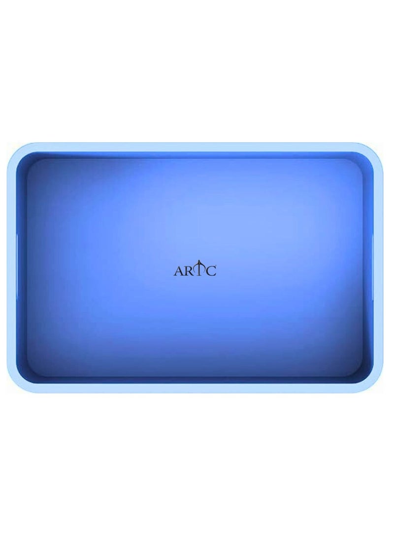 ARTC Heavy-Duty Blue Plastic Storage Crate, Durable, Stackable, Multi-Purpose Storage Bin For Home, Warehouse And Industrial Use - Image 4