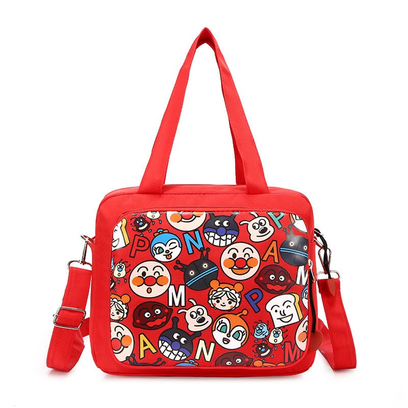 2023 New Cartoon Mommy Bag Factory Portable Waterproof Handheld Mother Baby Bag Single Shoulder Multi-function Casual red cartoon 