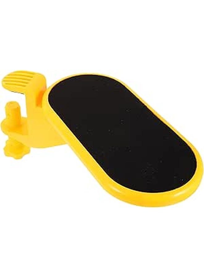Foldable Yellow Mouse Wrist Rest with Elbow Support Non Punch Clamp Mount for Office Gaming Desk - Image 1