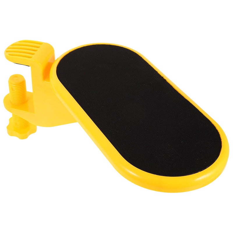 Foldable Yellow Mouse Wrist Rest with Elbow Support Non Punch Clamp Mount for Office Gaming Desk - Image 2