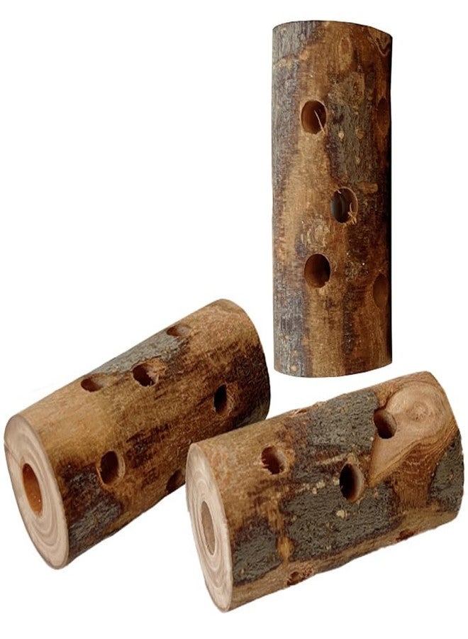 TANOMA 3PCS Apple Wood, Molar Chew Treats Toys for Rabbits, Hamster, Gerbils, Mice, Rats, Mouse, Bunny, Guinea Pig, Chinchillas, Small Animal Teeth Grinding Toys