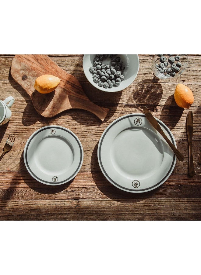 Star Trek مجموعة أدوات المائدة السيراميكية المقلدة من ستار تريك بيكارد للقرن 25 - 16 قطعة تشمل أطباق السلطة والأوعية والأكواب - Image 4