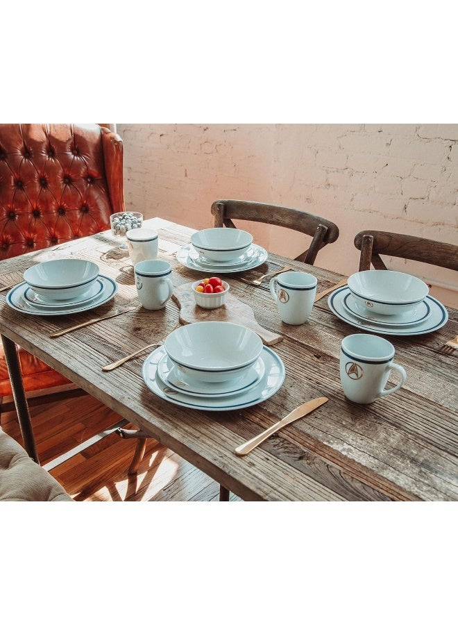 Star Trek مجموعة أدوات المائدة السيراميكية المقلدة من ستار تريك بيكارد للقرن 25 - 16 قطعة تشمل أطباق السلطة والأوعية والأكواب - Image 3