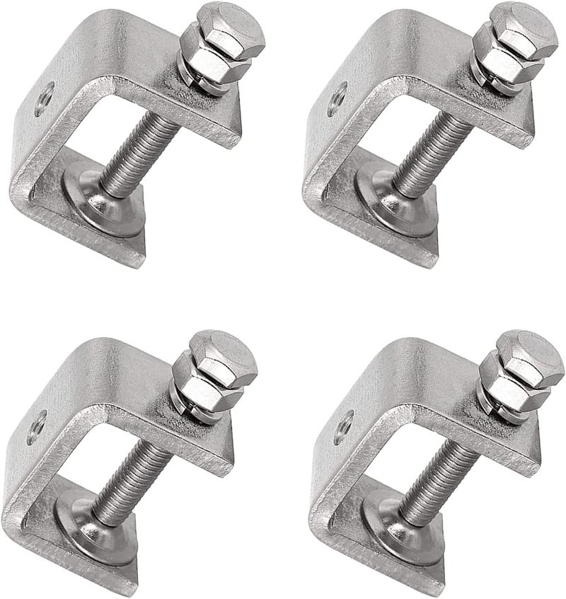 KYIEN 4Pieces 304 Stainless Steel C-Clamp Heavy Duty C-clamp Woodworking Welding Building Household Tiger Clamp G-Clamp - Image 1