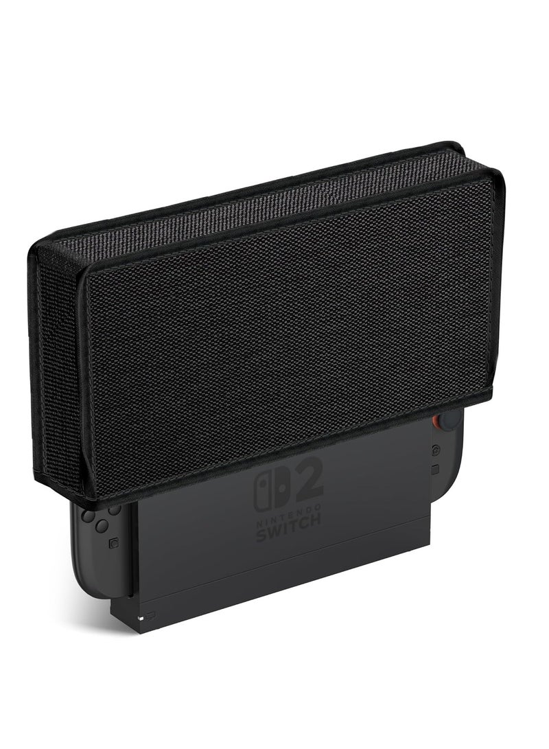 كيلا غطاء غبار لوحدة تحكم نينتندو سويتش 2، غلاف مضاد للخدش مقاوم للماء لوحدة تحكم نينتندو سويتش 2 وقاعدة الشحن - أسود - Image 1