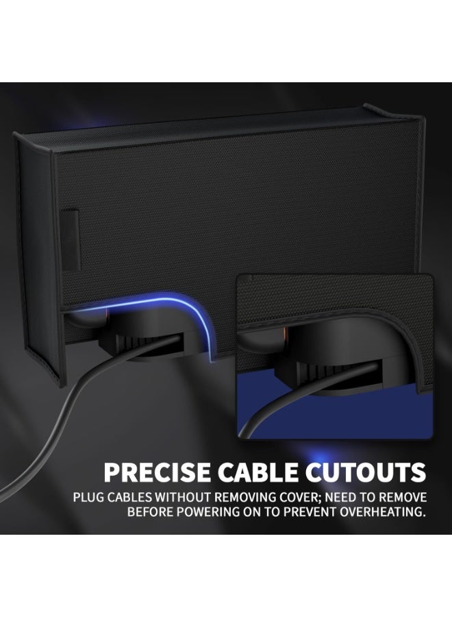 كيلا غطاء غبار لوحدة تحكم نينتندو سويتش 2، غلاف مضاد للخدش مقاوم للماء لوحدة تحكم نينتندو سويتش 2 وقاعدة الشحن - أسود - Image 2