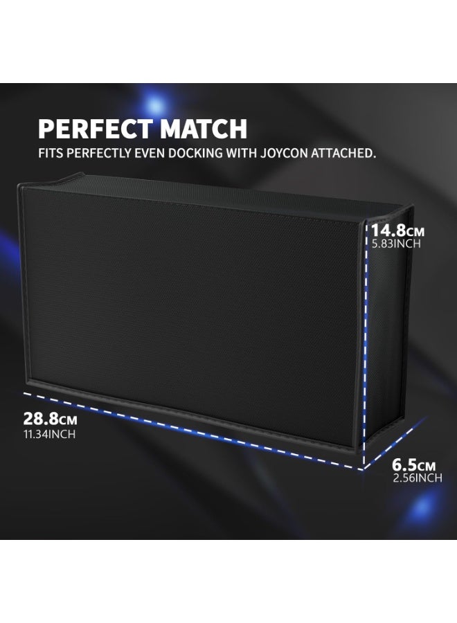 كيلا غطاء غبار لوحدة تحكم نينتندو سويتش 2، غلاف مضاد للخدش مقاوم للماء لوحدة تحكم نينتندو سويتش 2 وقاعدة الشحن - أسود - Image 5