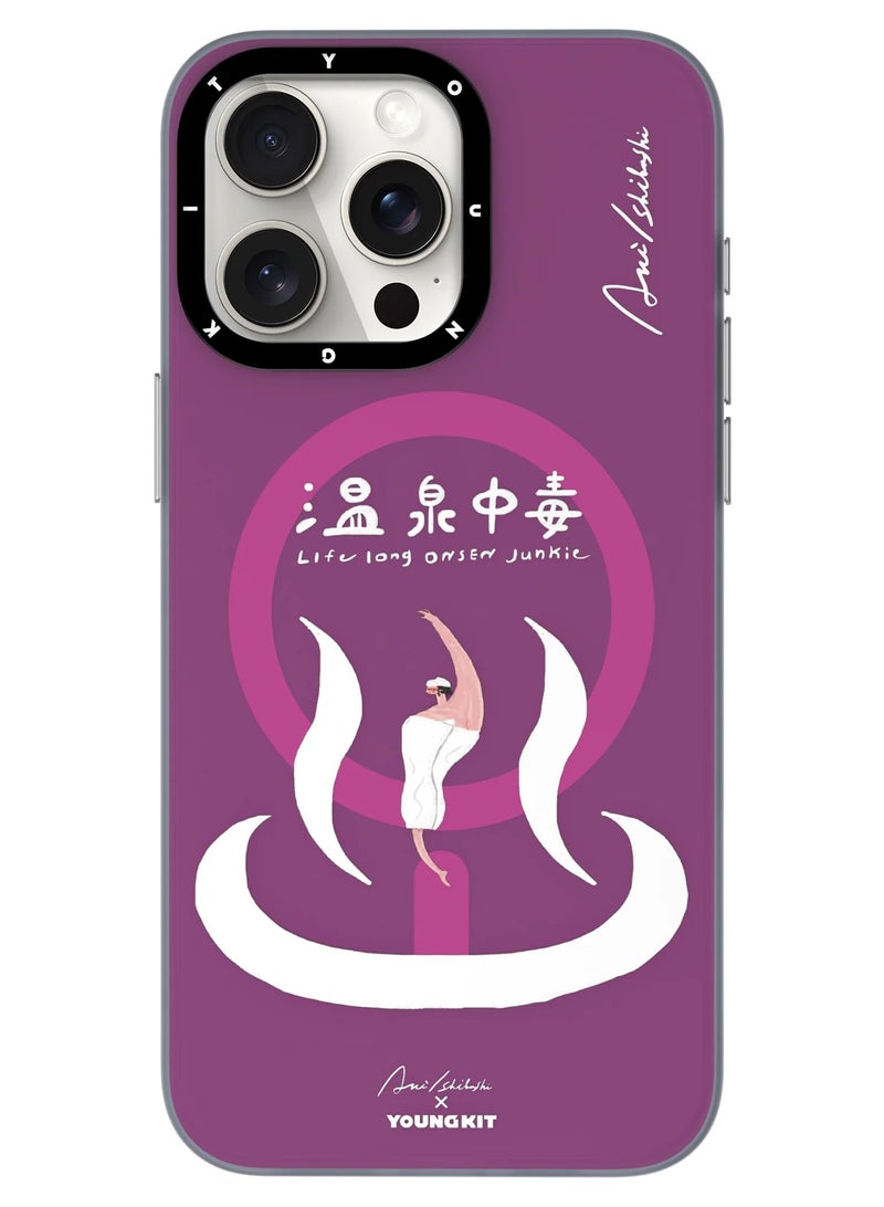 يونج كيت جراب Aki Ishibashi Series Summer Vibes موديل Magsafe Apple iPhone 15 Pro max مقاس 6.7 بوصة من سلسلة Aki Ishibashi - موديل Spa - Image 1