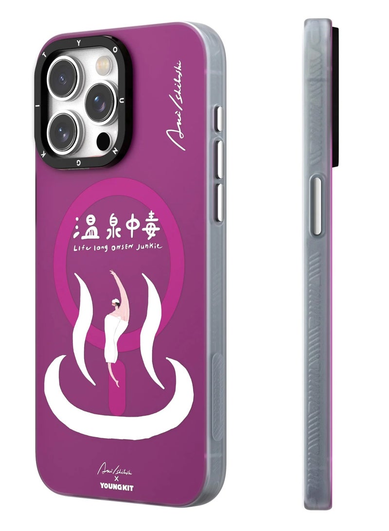 يونج كيت جراب Aki Ishibashi Series Summer Vibes موديل Magsafe Apple iPhone 15 Pro max مقاس 6.7 بوصة من سلسلة Aki Ishibashi - موديل Spa - Image 2