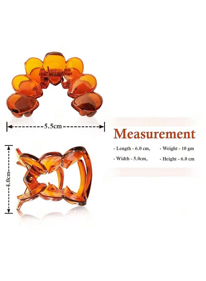 BIRDWARE مشبك شعر بورد وير بحجم متوسط مع مشبك مخلب فراشة للنساء والفتيات (عبوة من 14، لون أسود، لون صدف، مادة أكريليك) | مشبك شعر ورباط شعر نسائي وخاتم - Image 5