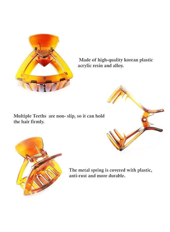 BIRDWARE مشبك شعر بورد وير بحجم متوسط مع مشبك مخلب فراشة للنساء والفتيات (عبوة من 14، لون أسود، لون صدف، مادة أكريليك) | مشبك شعر ورباط شعر نسائي وخاتم - Image 2