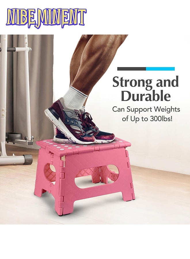 NIBEMINENT Folding Step Stool is Sturdy Enough to Support Adults and Safe Enough for Kids. Opens Easy with One Flip. Great for Kitchen, Bathroom or Bedroom - Image 4