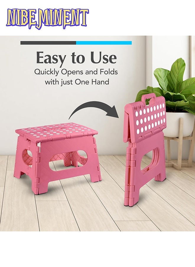 NIBEMINENT Folding Step Stool is Sturdy Enough to Support Adults and Safe Enough for Kids. Opens Easy with One Flip. Great for Kitchen, Bathroom or Bedroom - Image 3