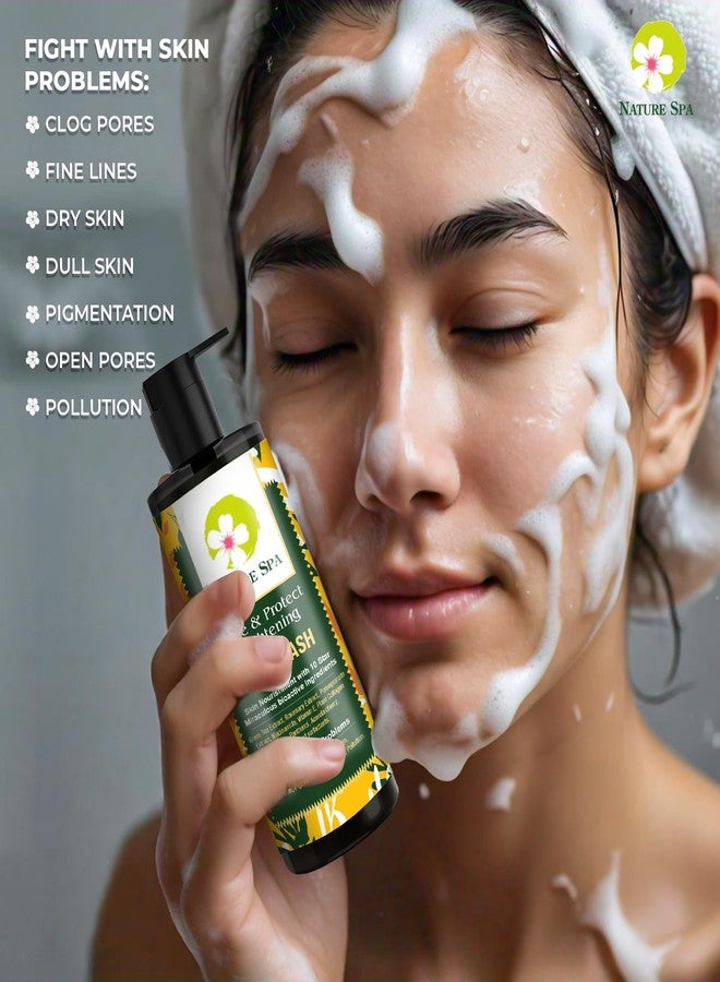 NATURE SPA غسول وجه مرطب من ناتشر سبا بالشاي الأخضر والسيراميد، خالٍ من الكبريتات | مع النياسيناميد، إكليل الجبل، فيتامين هـ، الكولاجين النباتي، والبانثانول | ينظف البشرة بلطف من الأوساخ والملوثات والزيوت الزائدة | مناسب للبشرة الجافة والعادية والحساسة | منظف مرطب 10 مرات مع أفضل 10 مكونات فائقة | لبشرة مشرقة ومتألقة | مثالي لجميع أنواع البشرة | خالٍ من البارابين والسموم، تم اختباره من قبل أطباء الجلدية | للرجال والنساء | 200 مل - Image 4
