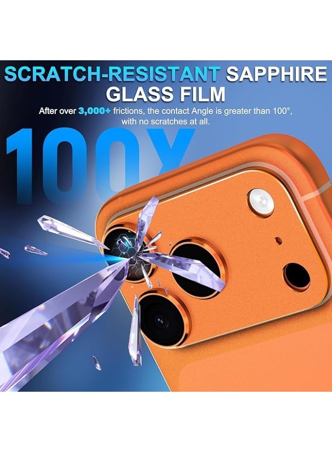 For iPhone 17 Pro -  Camera Lens Protector, 9H Tempered Glass, Anti-Scratch, Case Friendly, Does Not Affect Night Shots, HD Clear - Orange - Image 4