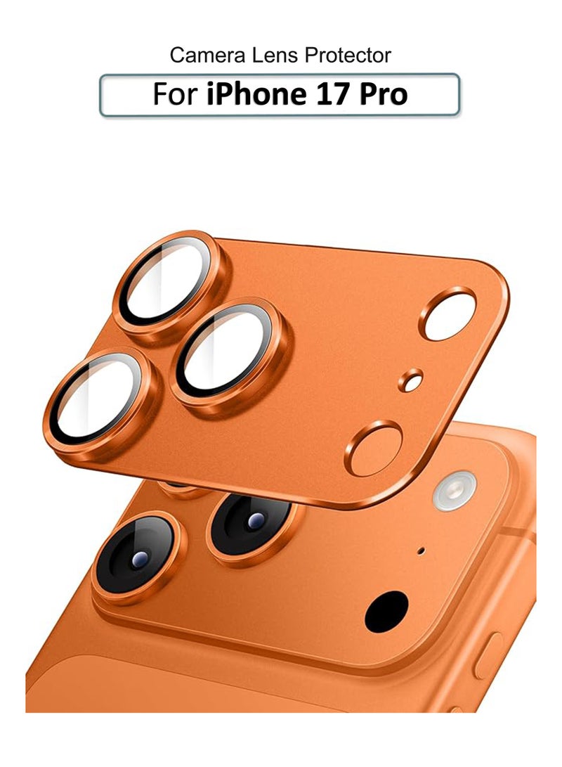 For iPhone 17 Pro -  Camera Lens Protector, 9H Tempered Glass, Anti-Scratch, Case Friendly, Does Not Affect Night Shots, HD Clear - Orange - Image 1