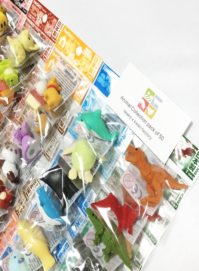 Iwako japanese erasers - Animal Collection set of 50 (There are 50 pieces decided/No duplicates) - Image 5