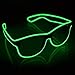 YouRfocus Wireless LED Light Up Glasses Glow in the Dark Neon Rave Glasses for Rave Party EDM Halloween Christmas Green - Image 3