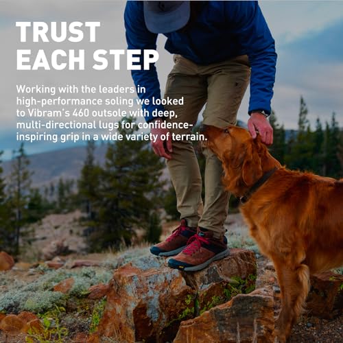 Danner Trail 2650 Hiking Shoes for Men - Durable Suede, Lightweight Textile with Breathable Mesh Lining, Ortholite Footbed, & Vibram Traction Outsole, Brown/Red - 11 D - Image 3