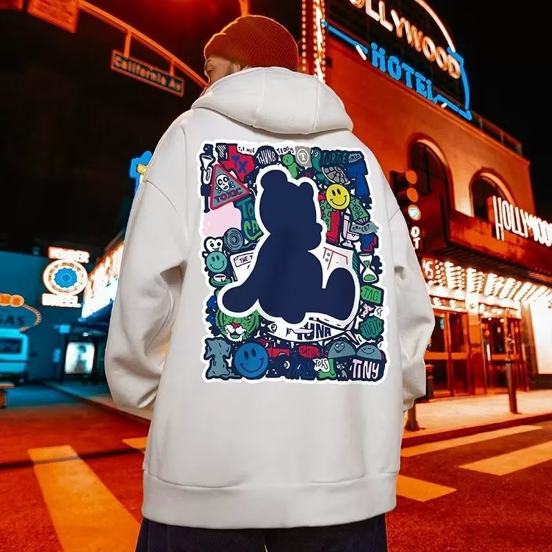 Sweatshirt Men'S Plus Size Hooded Loose Plus Size Fat Plus Oversize Velvet Couple Clothing - Image 5