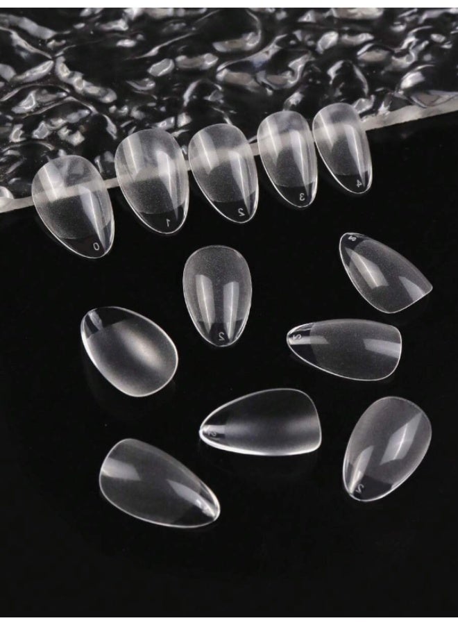 Shein 240pcs Medium Almond Transparent False Nail Tips – 12 Sizes Pack for Salon & DIY Nail Art - Image 2