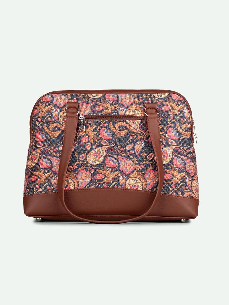 ZOUK حقيبة عمل شاملة | جوت | حقيبة كتف نسائية مصنوعة يدويًا من الجلد النباتي مع مقبضين مزدوجين - Image 5