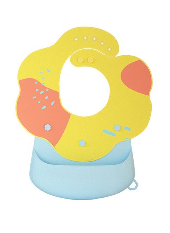 Soft Touch 5 Adjustable And Waterproof Detachable Silicone Baby Bib With Deep Front Pockets  - Image 2