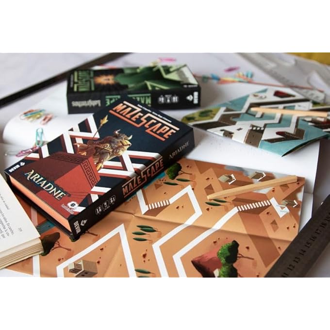 Devir Thames and Kosmos  BGMAZEA  Mazescapes  Ariadne  7 Different Mazes  2 Player  Ages 8 - Image 3